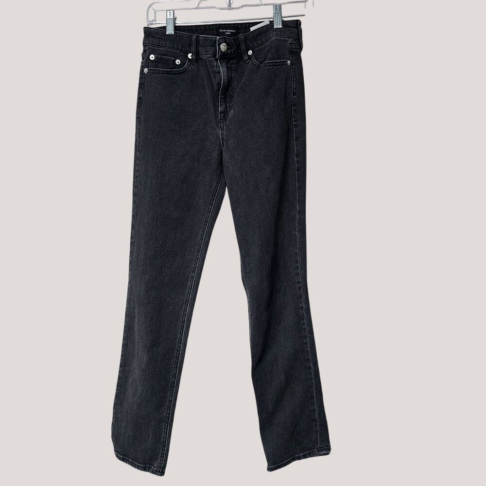Club Monaco Womens High Rise Skinny Jeans Size 24 Black Denim